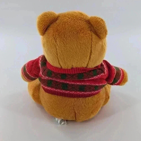 Hallmark Winnie The Pooh Cozy Sweater Beanbag Plush Holiday Sweater 9" 2014 - Picture 5 of 9